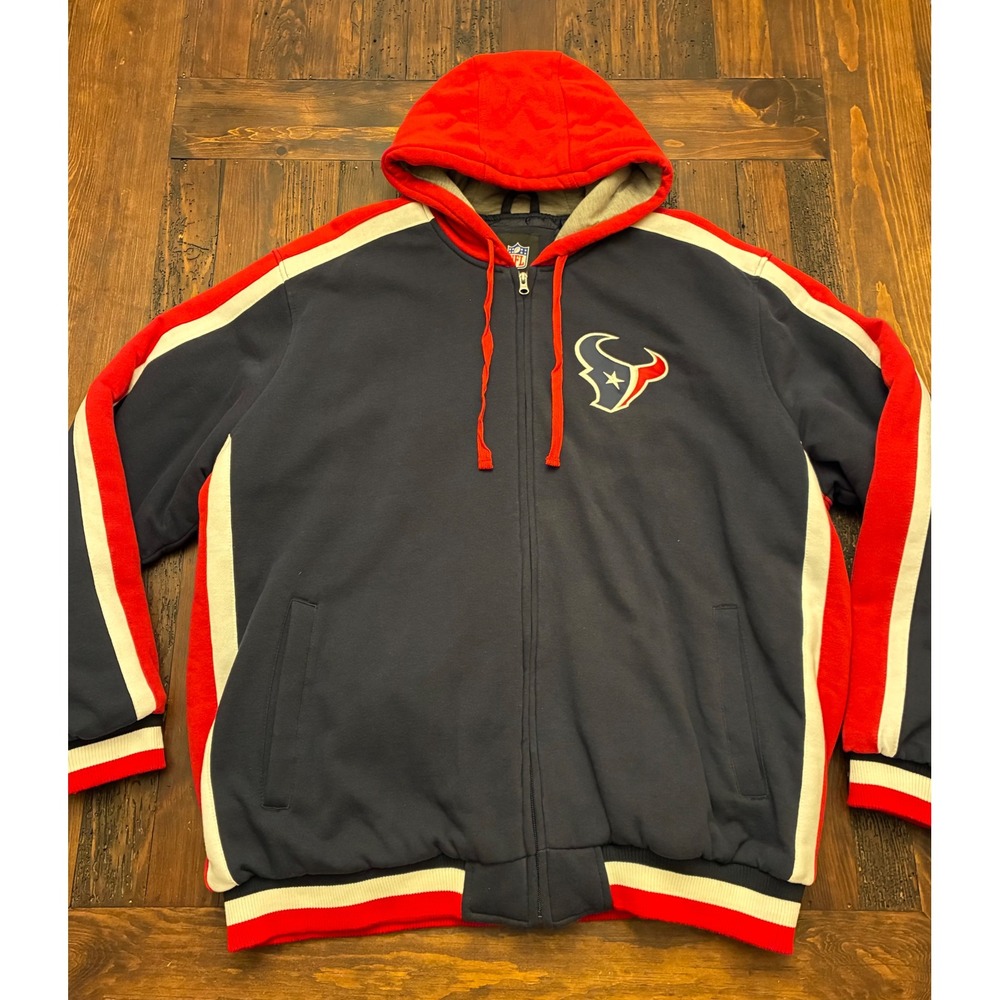 Houston Texans Jacket NFL Shop Coat Fan Gear Embroidered Logos Men's Size 3XL